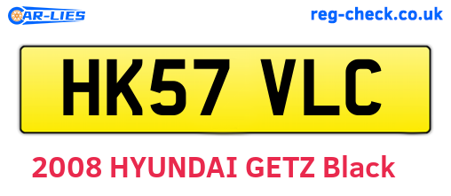 HK57VLC are the vehicle registration plates.