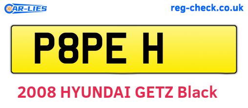 P8PEH are the vehicle registration plates.