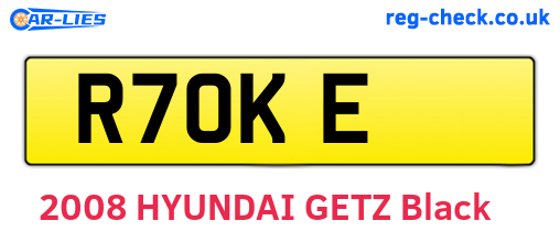R7OKE are the vehicle registration plates.
