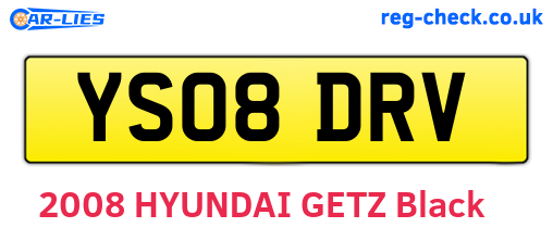 YS08DRV are the vehicle registration plates.