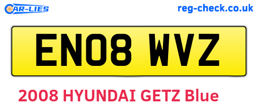 EN08WVZ are the vehicle registration plates.