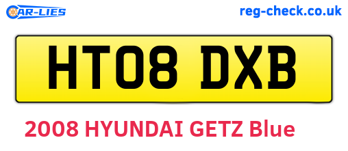 HT08DXB are the vehicle registration plates.