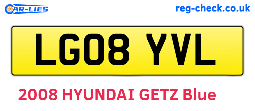 LG08YVL are the vehicle registration plates.