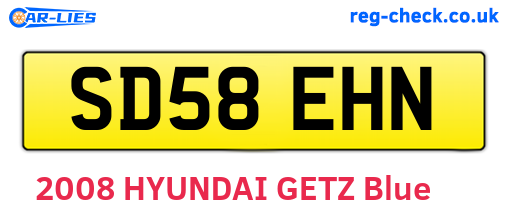SD58EHN are the vehicle registration plates.