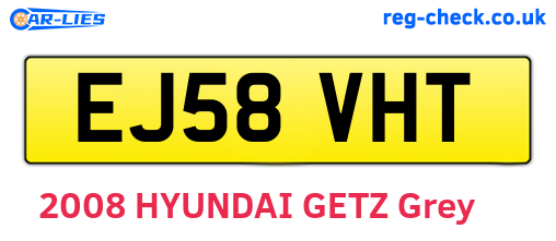 EJ58VHT are the vehicle registration plates.