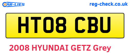 HT08CBU are the vehicle registration plates.