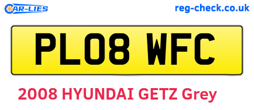 PL08WFC are the vehicle registration plates.