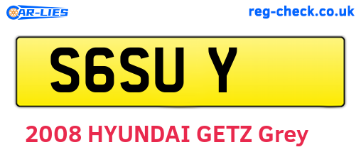 S6SUY are the vehicle registration plates.