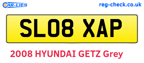 SL08XAP are the vehicle registration plates.