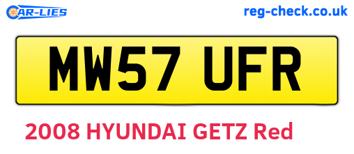 MW57UFR are the vehicle registration plates.