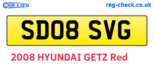 SD08SVG are the vehicle registration plates.