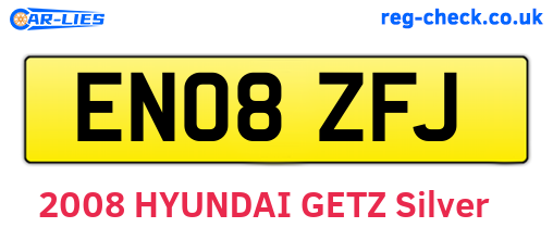 EN08ZFJ are the vehicle registration plates.