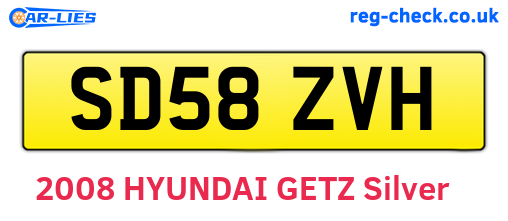 SD58ZVH are the vehicle registration plates.