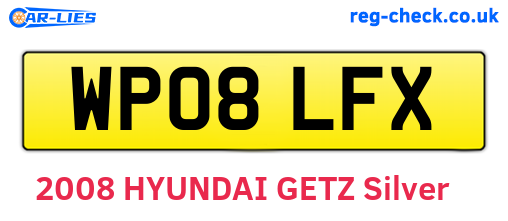 WP08LFX are the vehicle registration plates.