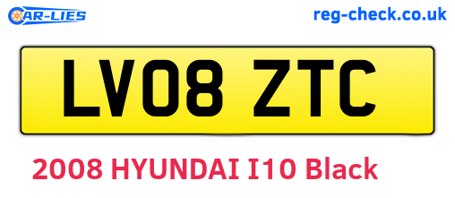 LV08ZTC are the vehicle registration plates.