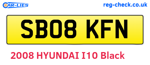 SB08KFN are the vehicle registration plates.