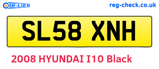SL58XNH are the vehicle registration plates.