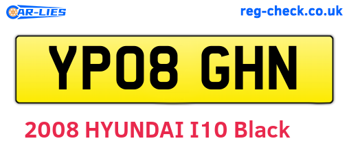 YP08GHN are the vehicle registration plates.