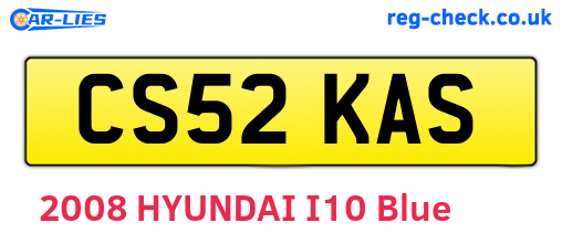 CS52KAS are the vehicle registration plates.