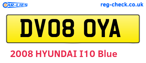 DV08OYA are the vehicle registration plates.