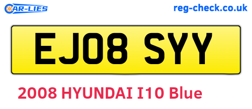 EJ08SYY are the vehicle registration plates.