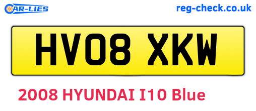 HV08XKW are the vehicle registration plates.