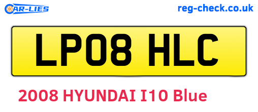 LP08HLC are the vehicle registration plates.