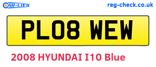 PL08WEW are the vehicle registration plates.