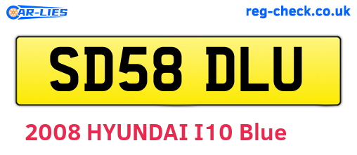 SD58DLU are the vehicle registration plates.