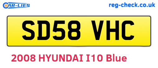 SD58VHC are the vehicle registration plates.