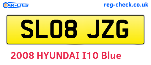 SL08JZG are the vehicle registration plates.