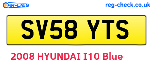 SV58YTS are the vehicle registration plates.