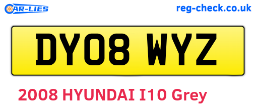 DY08WYZ are the vehicle registration plates.