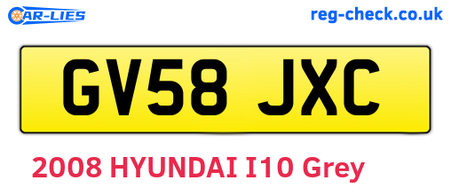 GV58JXC are the vehicle registration plates.