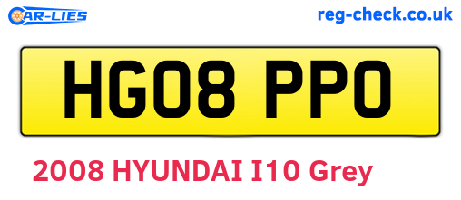 HG08PPO are the vehicle registration plates.