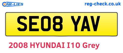 SE08YAV are the vehicle registration plates.