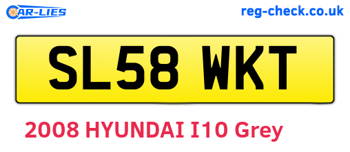 SL58WKT are the vehicle registration plates.
