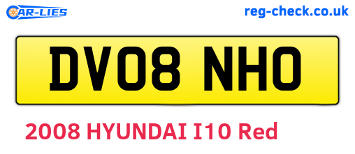 DV08NHO are the vehicle registration plates.