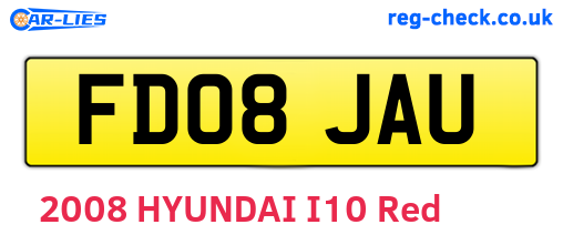 FD08JAU are the vehicle registration plates.