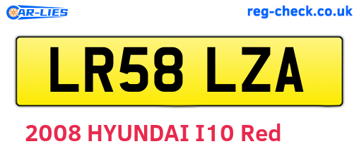 LR58LZA are the vehicle registration plates.