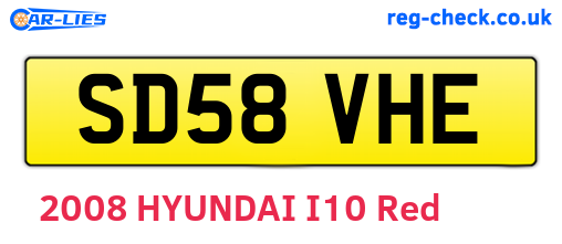 SD58VHE are the vehicle registration plates.