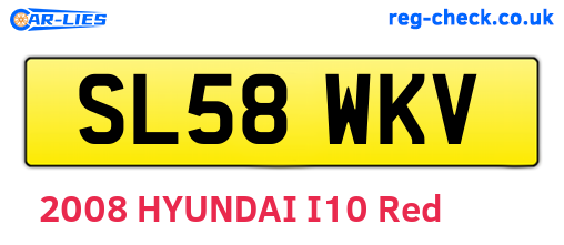 SL58WKV are the vehicle registration plates.