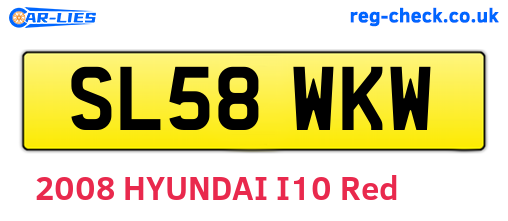 SL58WKW are the vehicle registration plates.