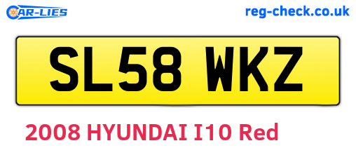 SL58WKZ are the vehicle registration plates.