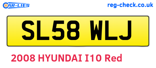 SL58WLJ are the vehicle registration plates.