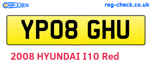 YP08GHU are the vehicle registration plates.