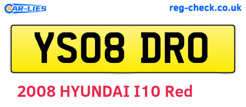 YS08DRO are the vehicle registration plates.