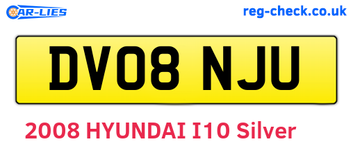 DV08NJU are the vehicle registration plates.