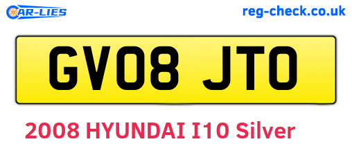 GV08JTO are the vehicle registration plates.