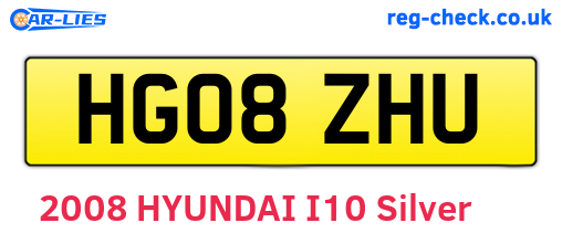 HG08ZHU are the vehicle registration plates.